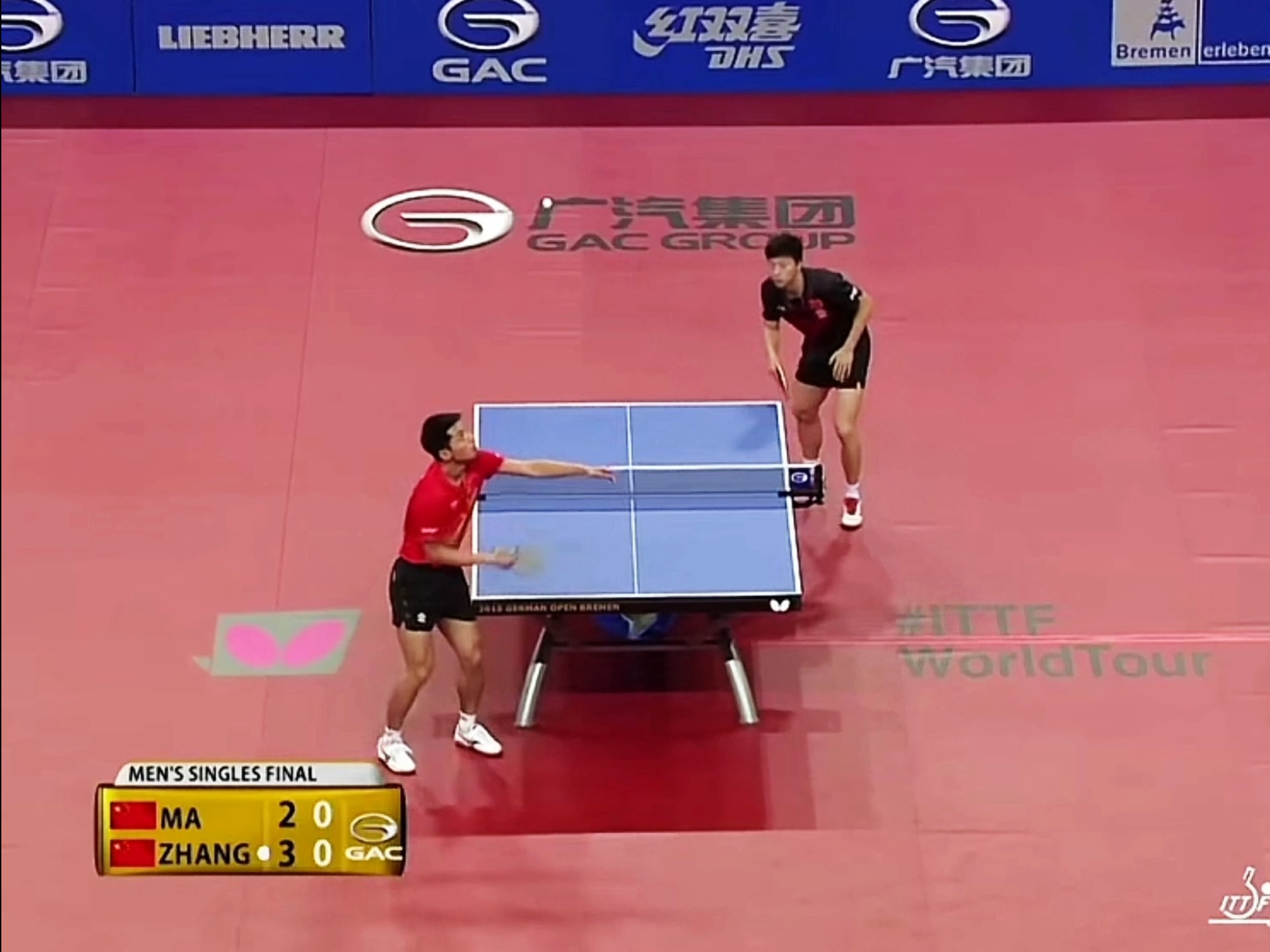 英国乒乓球队碾压德国乒乓球队，马龙打破历史纪录的简单介绍